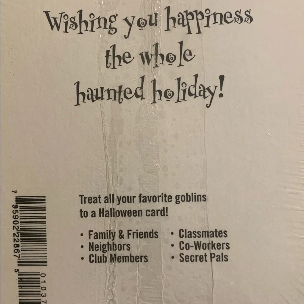 Hallmark Halloween Cards - Black and Orange Brand New Still in package